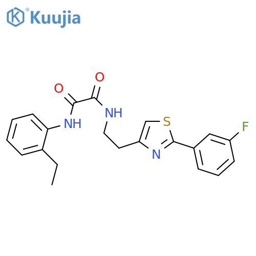 N'-(2-ethylphenyl)-N-{2-2-(3-fluorophenyl)-1,3-thiazol-4-ylethyl}ethanediamide structure