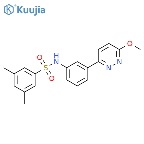 N-3-(6-methoxypyridazin-3-yl)phenyl-3,5-dimethylbenzene-1-sulfonamide structure