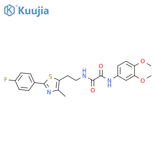 N'-(3,4-dimethoxyphenyl)-N-{2-2-(4-fluorophenyl)-4-methyl-1,3-thiazol-5-ylethyl}ethanediamide structure