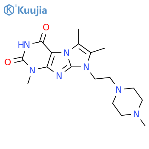 4,7,8-trimethyl-6-[2-(4-methylpiperazin-1-yl)ethyl]purino[7,8-a]imidazole-1,3-dione structure