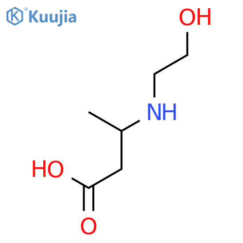 3-(2-hydroxyethyl)aminobutanoic acid structure