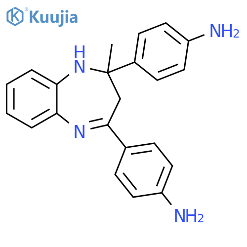Benzenamine,4,4'-(2,3-dihydro-2-methyl-1H-1,5-benzodiazepine-2,4-diyl)bis- structure