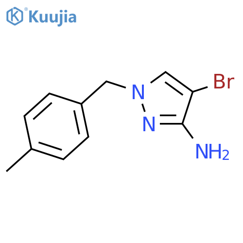 4-bromo-1-(4-methylbenzyl)-1H-pyrazol-3-amine structure