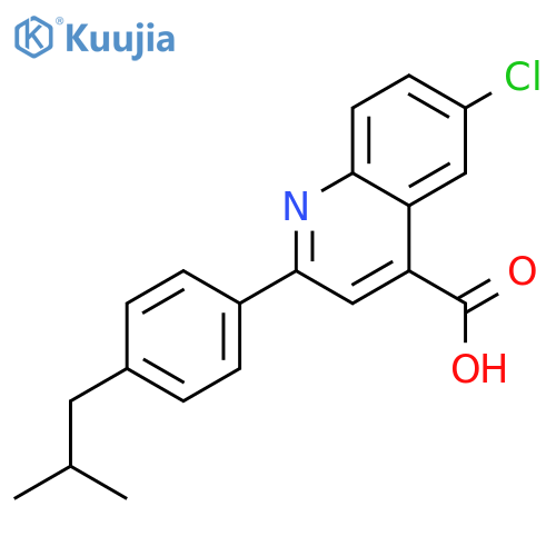 6-Chloro-2-(4-isobutylphenyl)quinoline-4-carboxylic acid structure