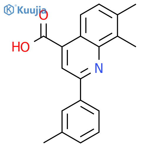 7,8-Dimethyl-2-(3-methylphenyl)quinoline-4-carboxylic acid structure