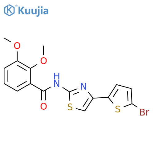 N-4-(5-bromothiophen-2-yl)-1,3-thiazol-2-yl-2,3-dimethoxybenzamide structure