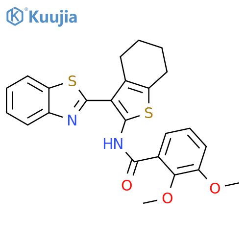 N-3-(1,3-benzothiazol-2-yl)-4,5,6,7-tetrahydro-1-benzothiophen-2-yl-2,3-dimethoxybenzamide structure