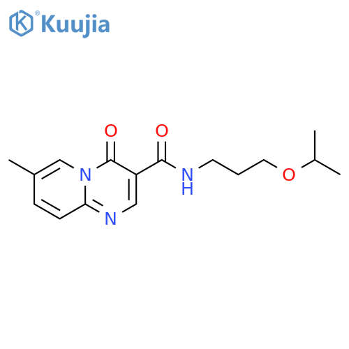 7-methyl-4-oxo-N-3-(propan-2-yloxy)propyl-4H-pyrido1,2-apyrimidine-3-carboxamide structure