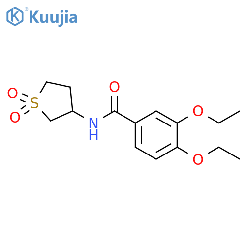 N-(1,1-dioxo-1lambda6-thiolan-3-yl)-3,4-diethoxybenzamide structure