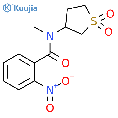 N-(1,1-dioxo-1lambda6-thiolan-3-yl)-N-methyl-2-nitrobenzamide structure
