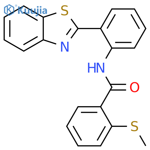 N-2-(1,3-benzothiazol-2-yl)phenyl-2-(methylsulfanyl)benzamide structure