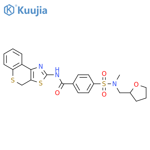 4-{methyl(oxolan-2-yl)methylsulfamoyl}-N-{4H-thiochromeno4,3-d1,3thiazol-2-yl}benzamide structure