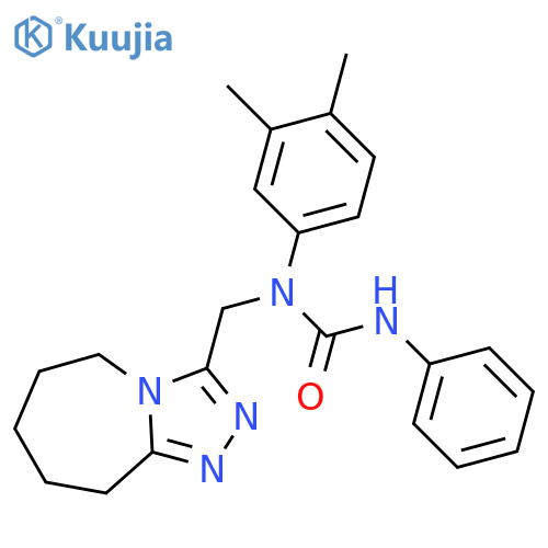 3-(3,4-dimethylphenyl)-1-phenyl-3-({5H,6H,7H,8H,9H-1,2,4triazolo4,3-aazepin-3-yl}methyl)urea structure