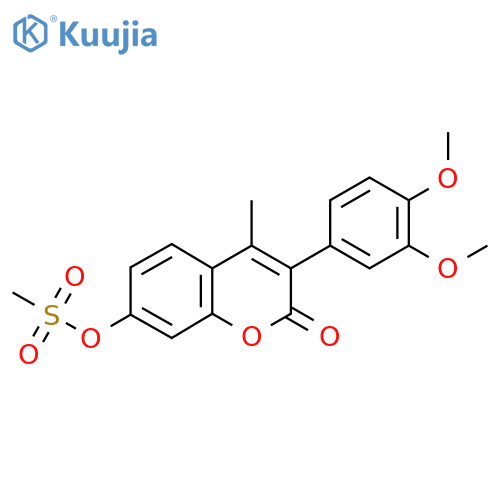 3-(3,4-dimethoxyphenyl)-4-methyl-2-oxo-2H-chromen-7-yl methanesulfonate structure