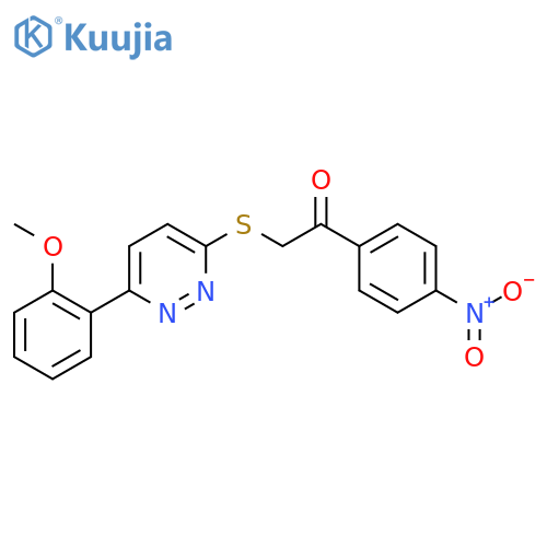 2-{6-(2-methoxyphenyl)pyridazin-3-ylsulfanyl}-1-(4-nitrophenyl)ethan-1-one structure