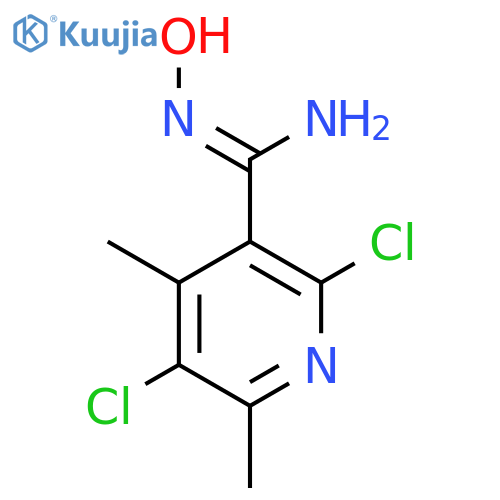 3-Pyridinecarboximidamide, 2,5-dichloro-N-hydroxy-4,6-dimethyl- structure