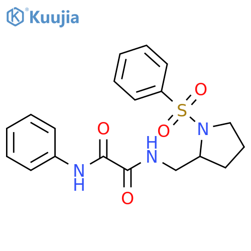 N-{1-(benzenesulfonyl)pyrrolidin-2-ylmethyl}-N'-phenylethanediamide structure
