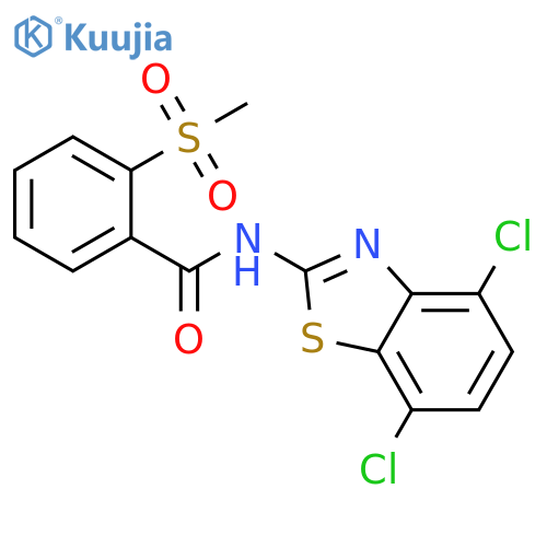 N-(4,7-dichloro-1,3-benzothiazol-2-yl)-2-methanesulfonylbenzamide structure