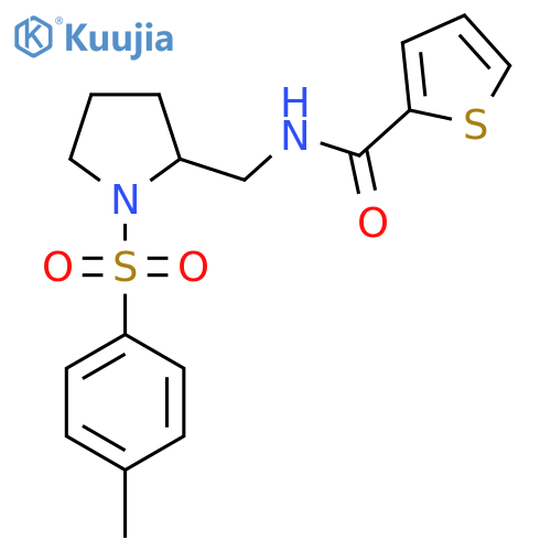 N-{1-(4-methylbenzenesulfonyl)pyrrolidin-2-ylmethyl}thiophene-2-carboxamide structure