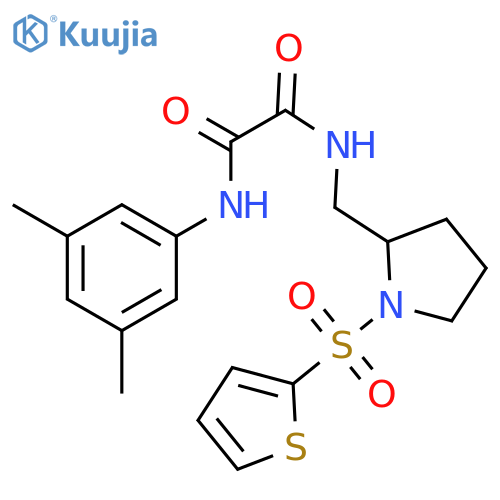 N'-(3,5-dimethylphenyl)-N-{1-(thiophene-2-sulfonyl)pyrrolidin-2-ylmethyl}ethanediamide structure