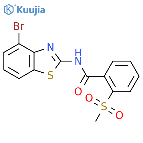 N-(4-bromo-1,3-benzothiazol-2-yl)-2-methanesulfonylbenzamide structure
