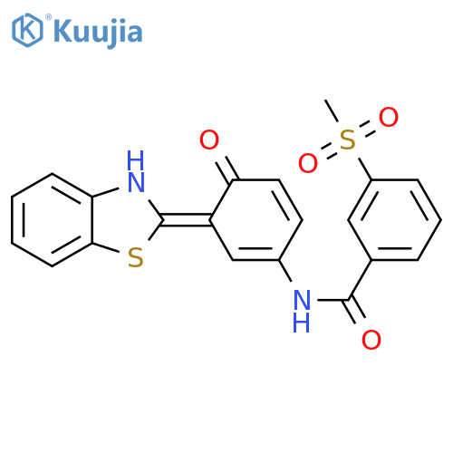 N-3-(1,3-benzothiazol-2-yl)-4-hydroxyphenyl-3-methanesulfonylbenzamide structure