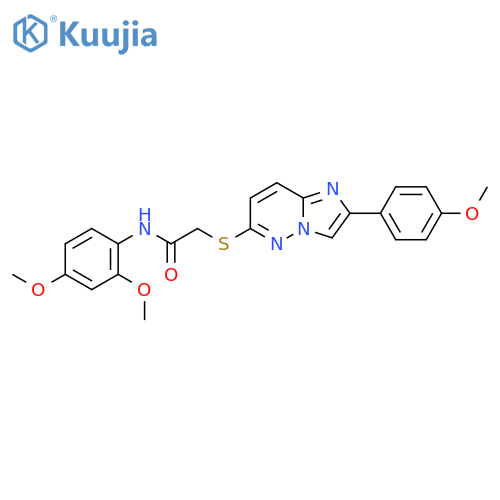 N-(2,4-dimethoxyphenyl)-2-{2-(4-methoxyphenyl)imidazo1,2-bpyridazin-6-ylsulfanyl}acetamide structure