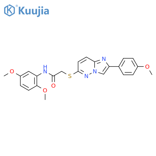 N-(2,5-dimethoxyphenyl)-2-{2-(4-methoxyphenyl)imidazo1,2-bpyridazin-6-ylsulfanyl}acetamide structure