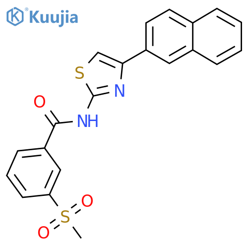 3-methanesulfonyl-N-4-(naphthalen-2-yl)-1,3-thiazol-2-ylbenzamide structure