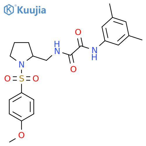 N'-(3,5-dimethylphenyl)-N-{1-(4-methoxybenzenesulfonyl)pyrrolidin-2-ylmethyl}ethanediamide structure
