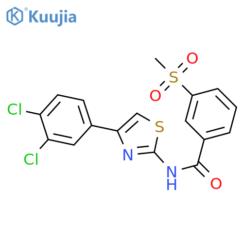N-4-(3,4-dichlorophenyl)-1,3-thiazol-2-yl-3-methanesulfonylbenzamide structure