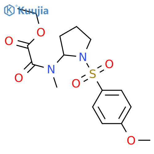 ethyl ({1-(4-methoxybenzenesulfonyl)pyrrolidin-2-ylmethyl}carbamoyl)formate structure