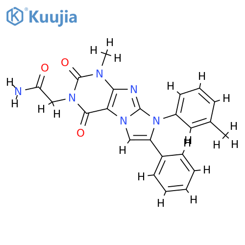 2-1-methyl-8-(3-methylphenyl)-2,4-dioxo-7-phenyl-1H,2H,3H,4H,8H-imidazo1,2-gpurin-3-ylacetamide structure