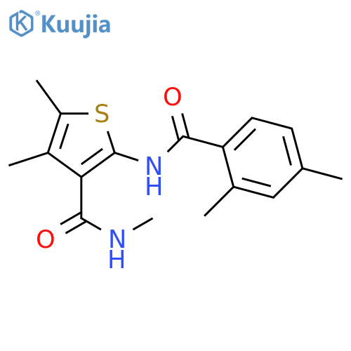 2-(2,4-dimethylbenzamido)-N,4,5-trimethylthiophene-3-carboxamide structure