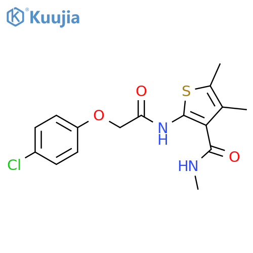2-2-(4-chlorophenoxy)acetamido-N,4,5-trimethylthiophene-3-carboxamide structure