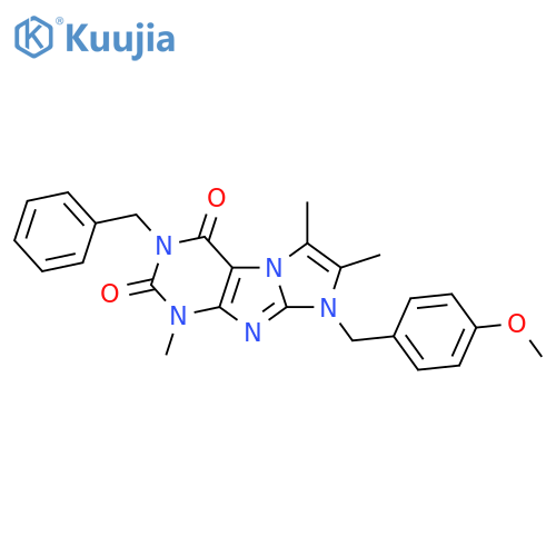 3-benzyl-8-(4-methoxyphenyl)methyl-1,6,7-trimethyl-1H,2H,3H,4H,8H-imidazo1,2-gpurine-2,4-dione structure