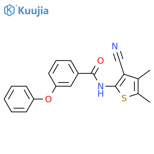 N-(3-cyano-4,5-dimethylthiophen-2-yl)-3-phenoxybenzamide structure
