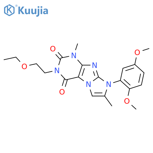 8-(2,5-dimethoxyphenyl)-3-(2-ethoxyethyl)-1,7-dimethyl-1H,2H,3H,4H,8H-imidazo1,2-gpurine-2,4-dione structure