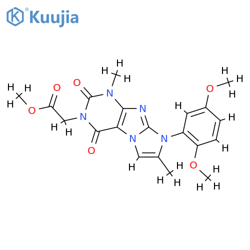 methyl 2-8-(2,5-dimethoxyphenyl)-1,7-dimethyl-2,4-dioxo-1H,2H,3H,4H,8H-imidazo1,2-gpurin-3-ylacetate structure