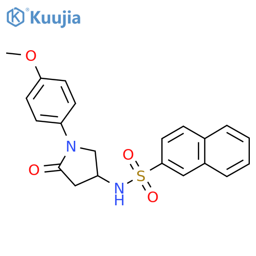 N-1-(4-methoxyphenyl)-5-oxopyrrolidin-3-ylnaphthalene-2-sulfonamide structure