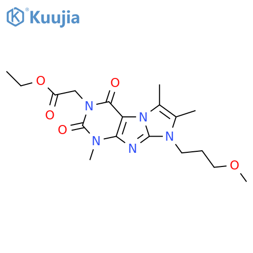 ethyl 2-8-(3-methoxypropyl)-1,6,7-trimethyl-2,4-dioxo-1H,2H,3H,4H,8H-imidazo1,2-gpurin-3-ylacetate structure