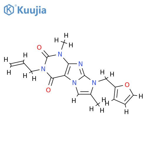 8-(furan-2-yl)methyl-1,7-dimethyl-3-(prop-2-en-1-yl)-1H,2H,3H,4H,8H-imidazo1,2-gpurine-2,4-dione structure