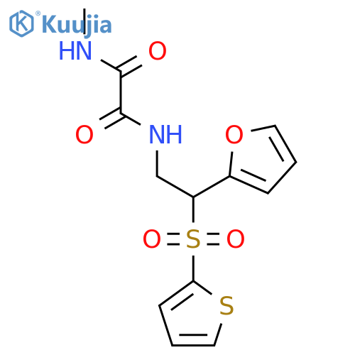 N'-2-(furan-2-yl)-2-(thiophene-2-sulfonyl)ethyl-N-methylethanediamide structure