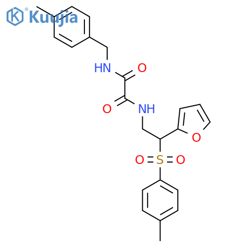 N-2-(furan-2-yl)-2-(4-methylbenzenesulfonyl)ethyl-N'-(4-methylphenyl)methylethanediamide structure