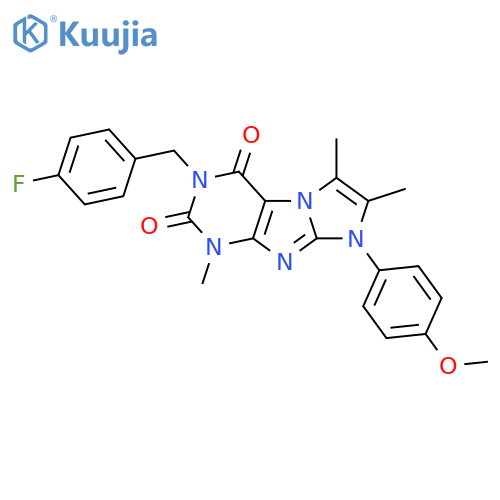 3-(4-fluorophenyl)methyl-8-(4-methoxyphenyl)-1,6,7-trimethyl-1H,2H,3H,4H,8H-imidazo1,2-gpurine-2,4-dione structure
