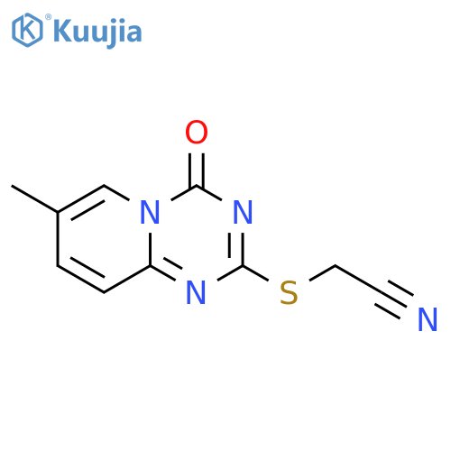 2-({7-methyl-4-oxo-4H-pyrido1,2-a1,3,5triazin-2-yl}sulfanyl)acetonitrile structure