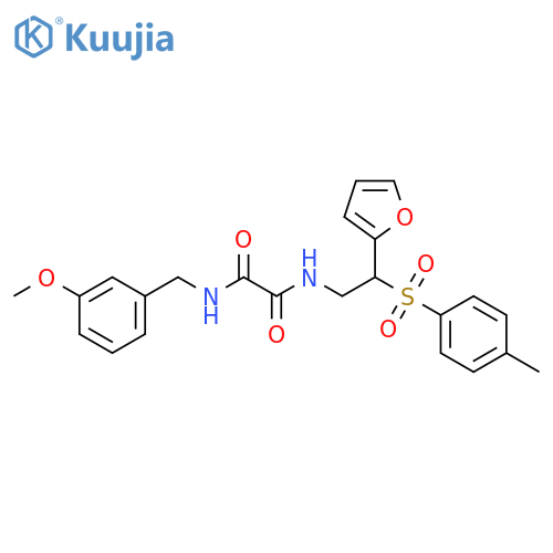 N-2-(furan-2-yl)-2-(4-methylbenzenesulfonyl)ethyl-N'-(3-methoxyphenyl)methylethanediamide structure