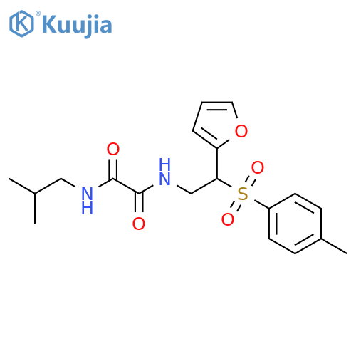 N'-2-(furan-2-yl)-2-(4-methylbenzenesulfonyl)ethyl-N-(2-methylpropyl)ethanediamide structure