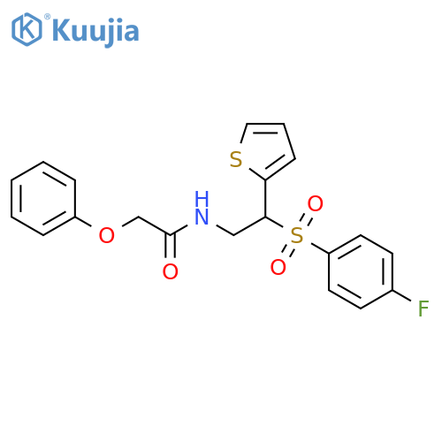N-2-(4-fluorobenzenesulfonyl)-2-(thiophen-2-yl)ethyl-2-phenoxyacetamide structure