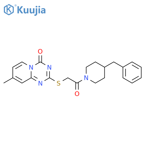 2-{2-(4-benzylpiperidin-1-yl)-2-oxoethylsulfanyl}-8-methyl-4H-pyrido1,2-a1,3,5triazin-4-one structure